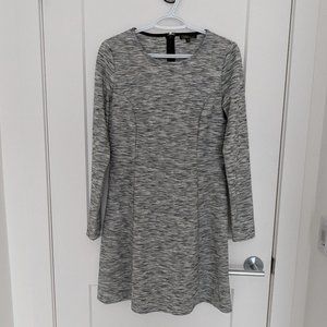 Long Sleeves Heather Grey A-line dress